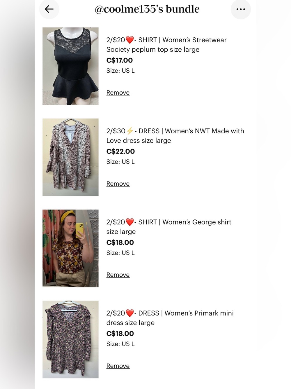 Cool Me Bundle of 5 items for closet clear out day!